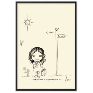 Framed matte paper poster - Adventure is Everywhere